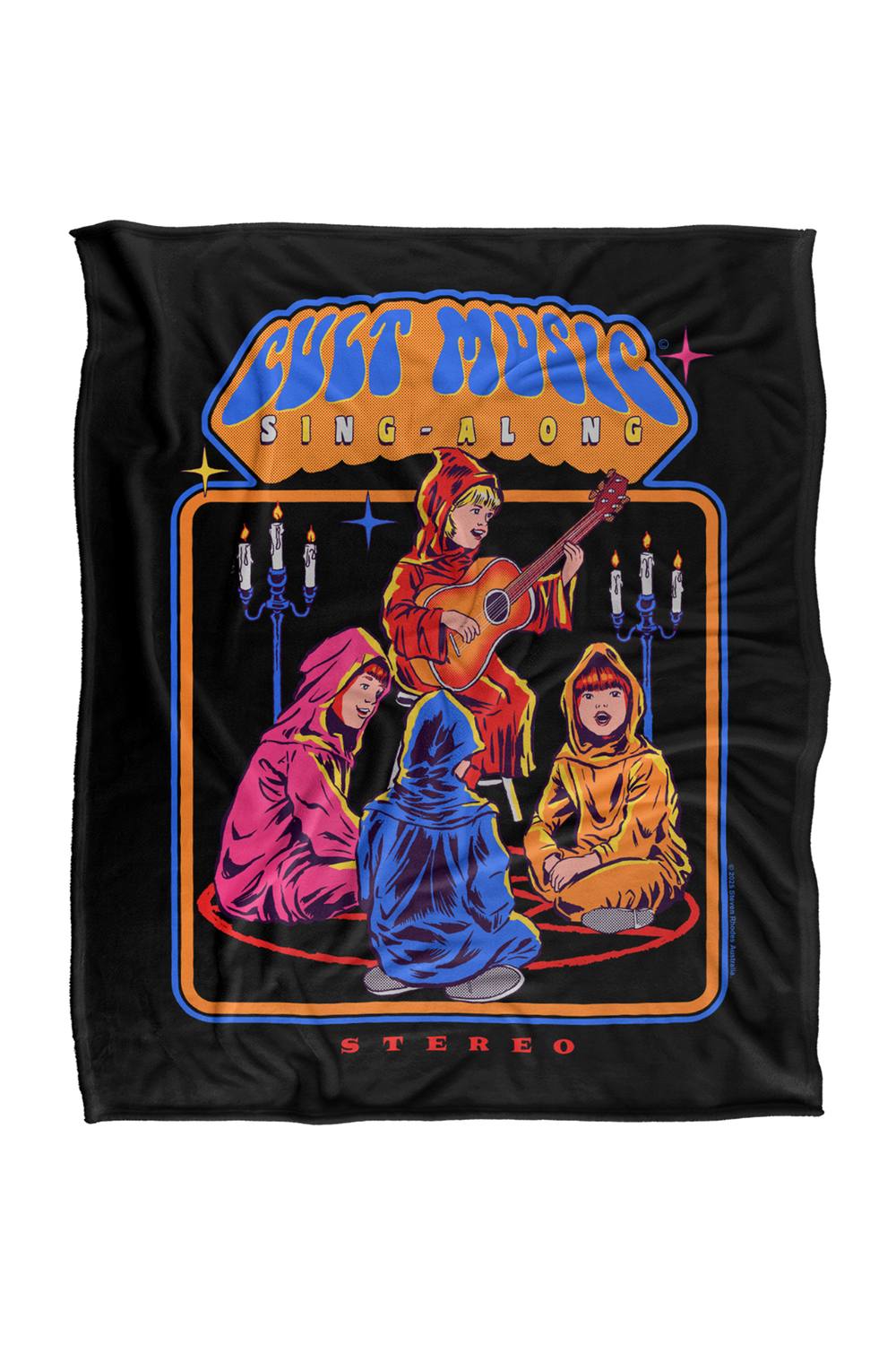 Steven Rhodes Cult Music Singalong Silky Super Soft Throw Blanket