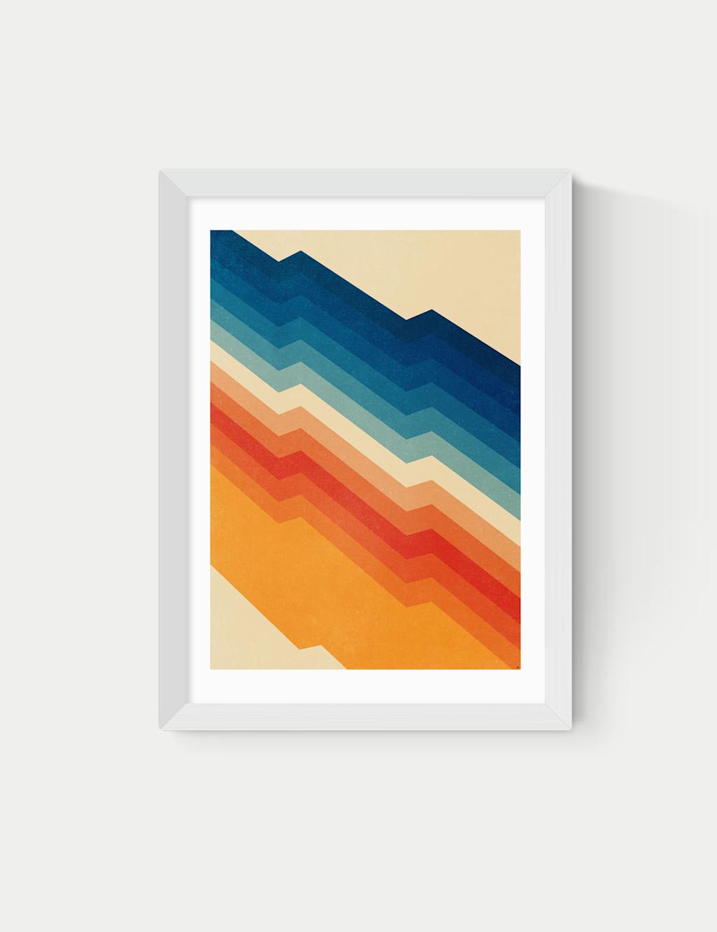 East End Prints Abstract Framed Art White
