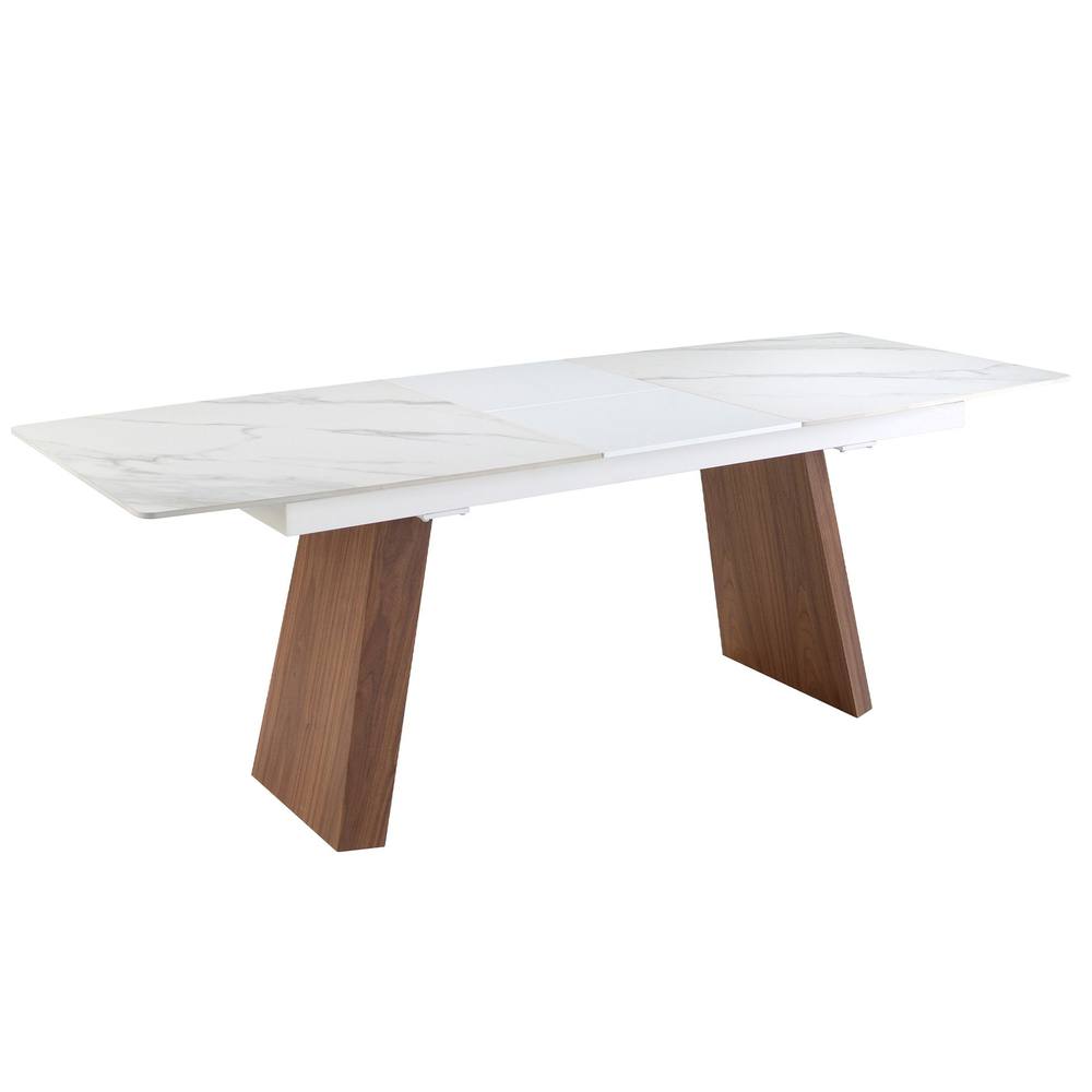 Angel Cerda Oval Extending Dining Table White Porcelain Marble