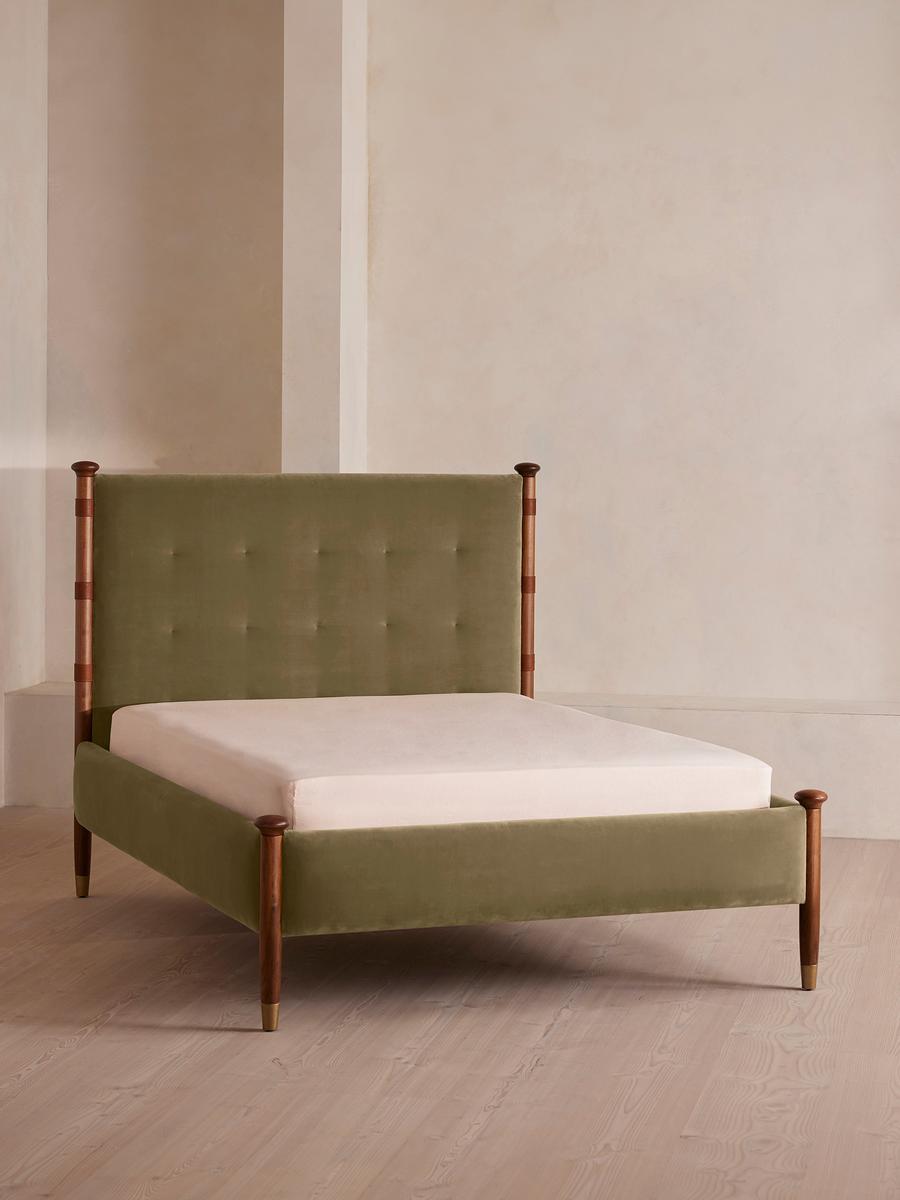 Paolo Bed, Super king, Velvet, Lichen