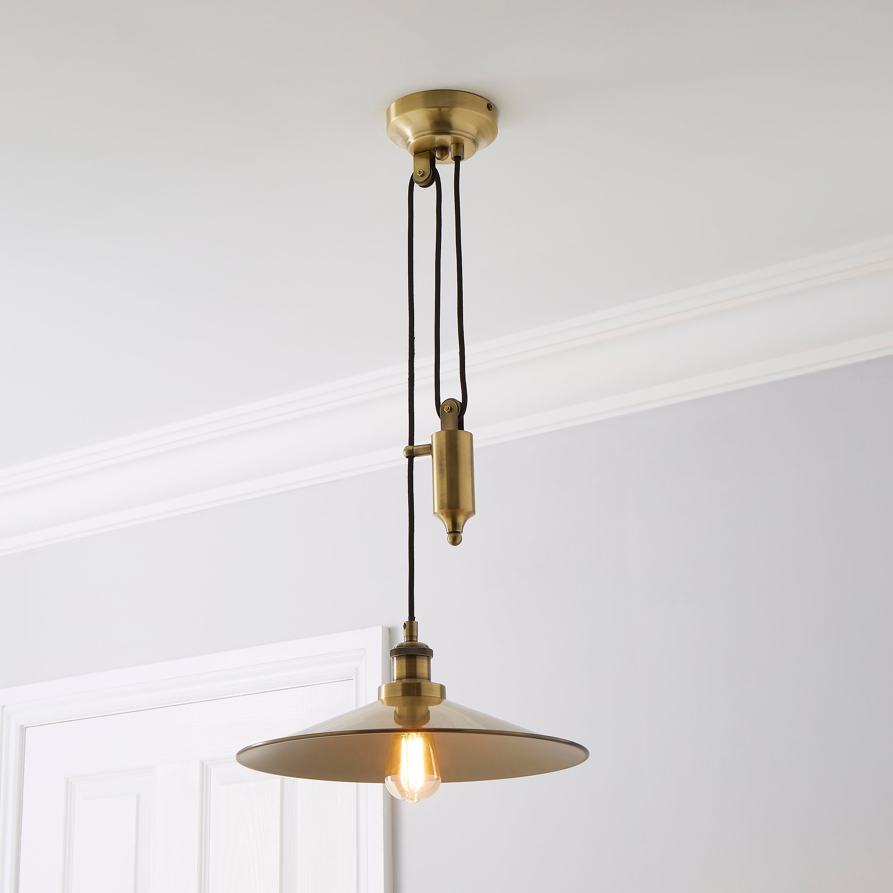 Churchgate Langton Rise and Fall Ceiling Fitting Gold
