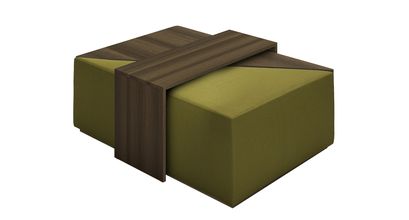 Astaire Modular Coffee Table Set Footstool in Royal Fern Brushed Linen Cotton - sofa.com