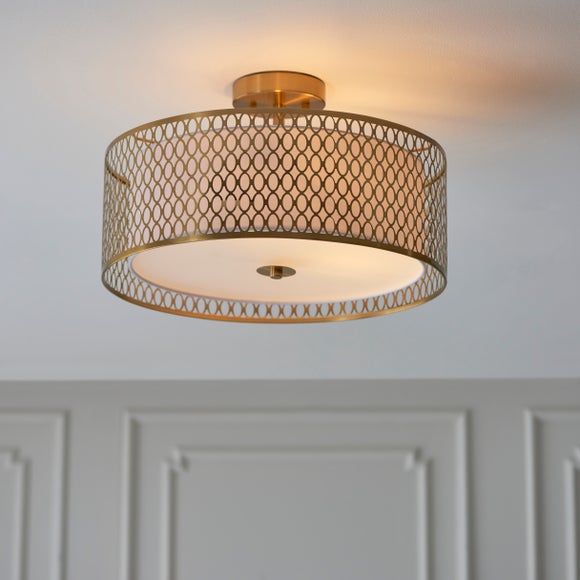 Vogue Tolna 3 Light Semi Flush Ceiling Light