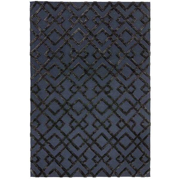 Dixon Rug  Black Trellis