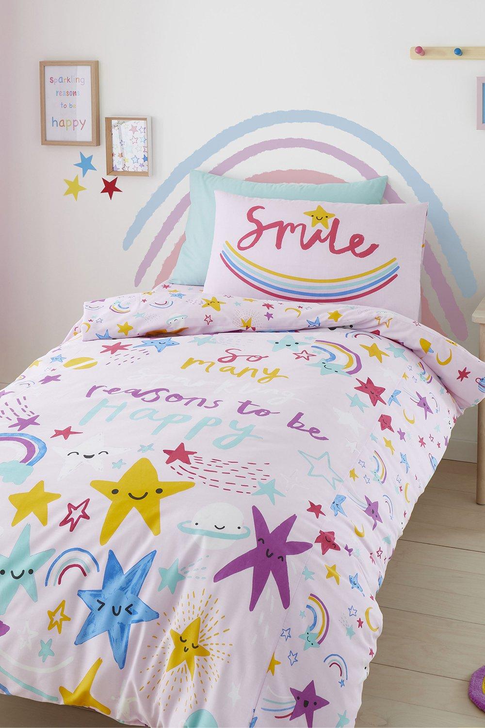 Happy Stars Single Duvet Set