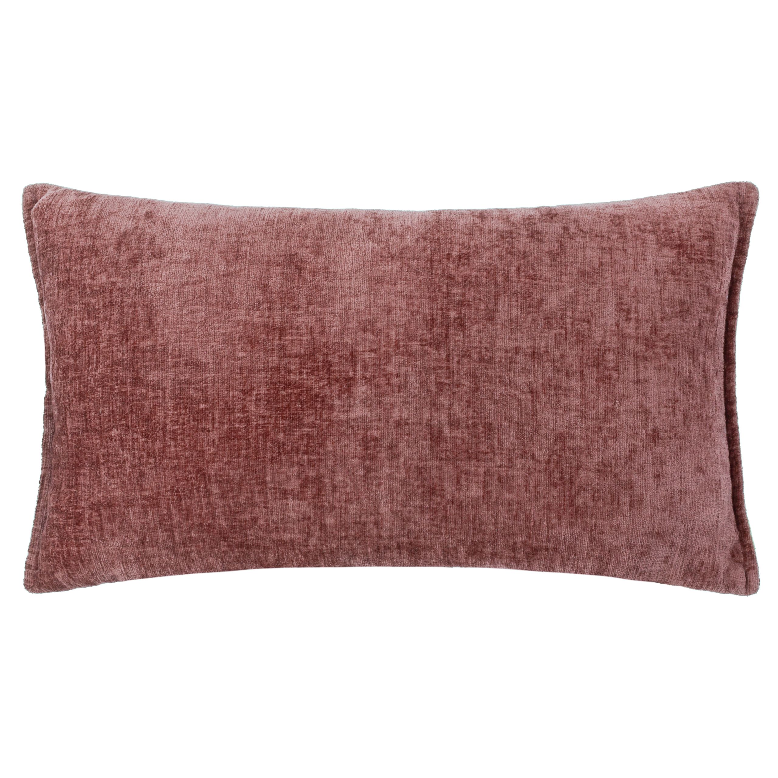 Evans Lichfield Buxton Chenille Reversible Rectangular Cushion in Pale Lilac