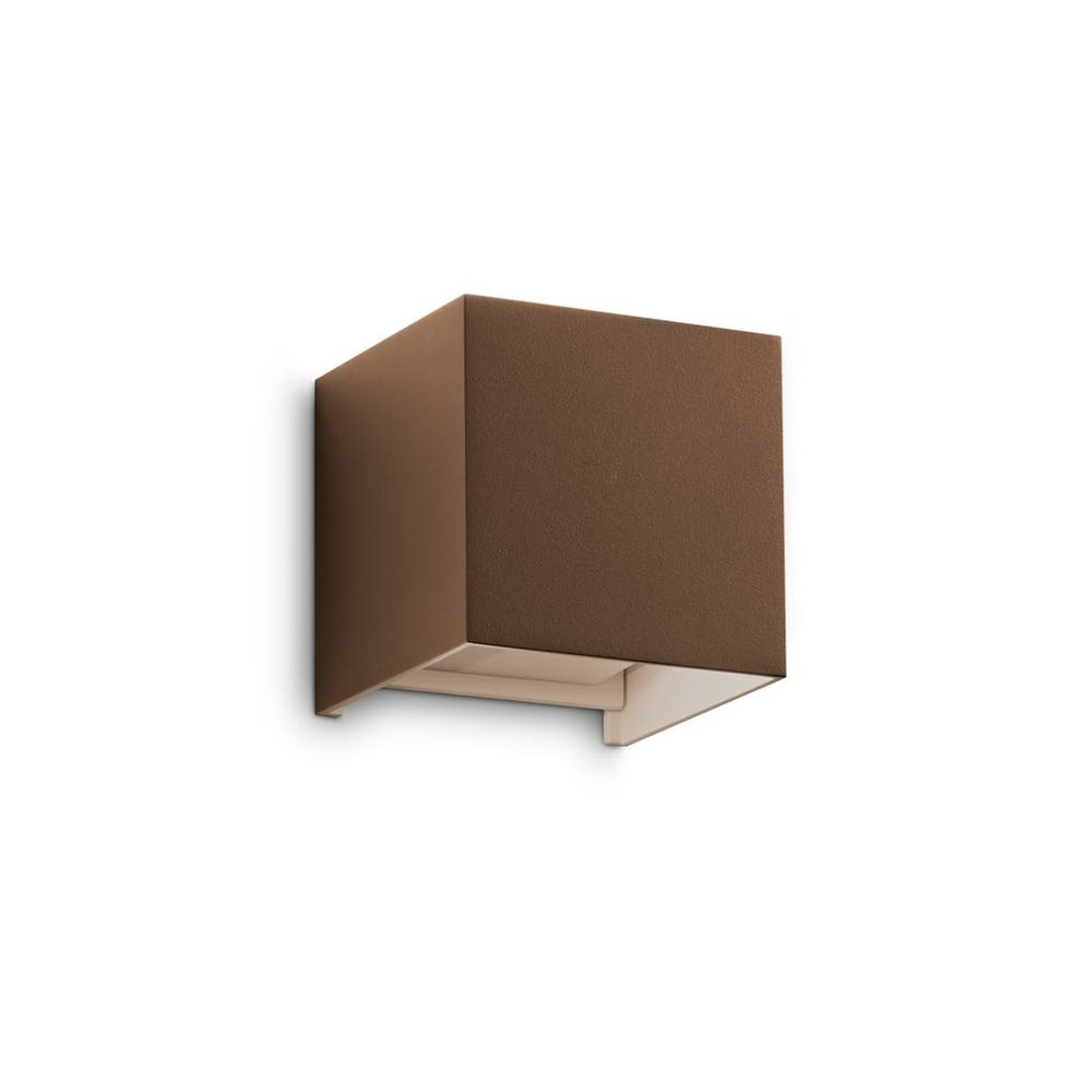 Netlighting Atom 10cm Outdoor Up Down Wall Lamp Coffee 2x LED 1200lm 4000K IP54 in Brown