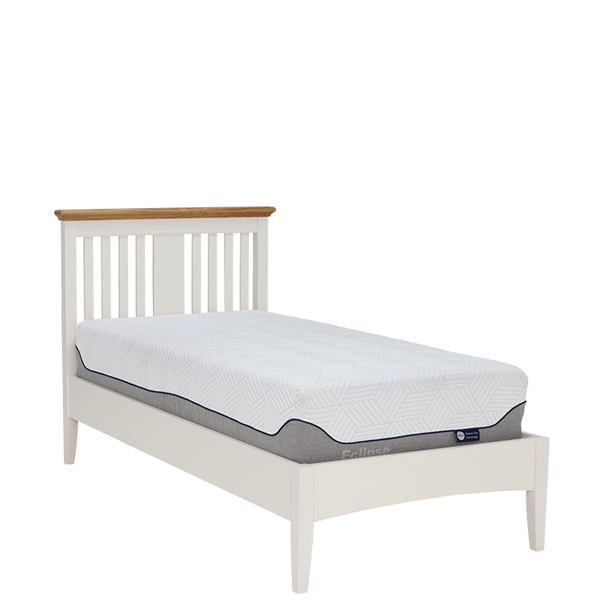 Carrington Single Bedframe  Ivory and Oak