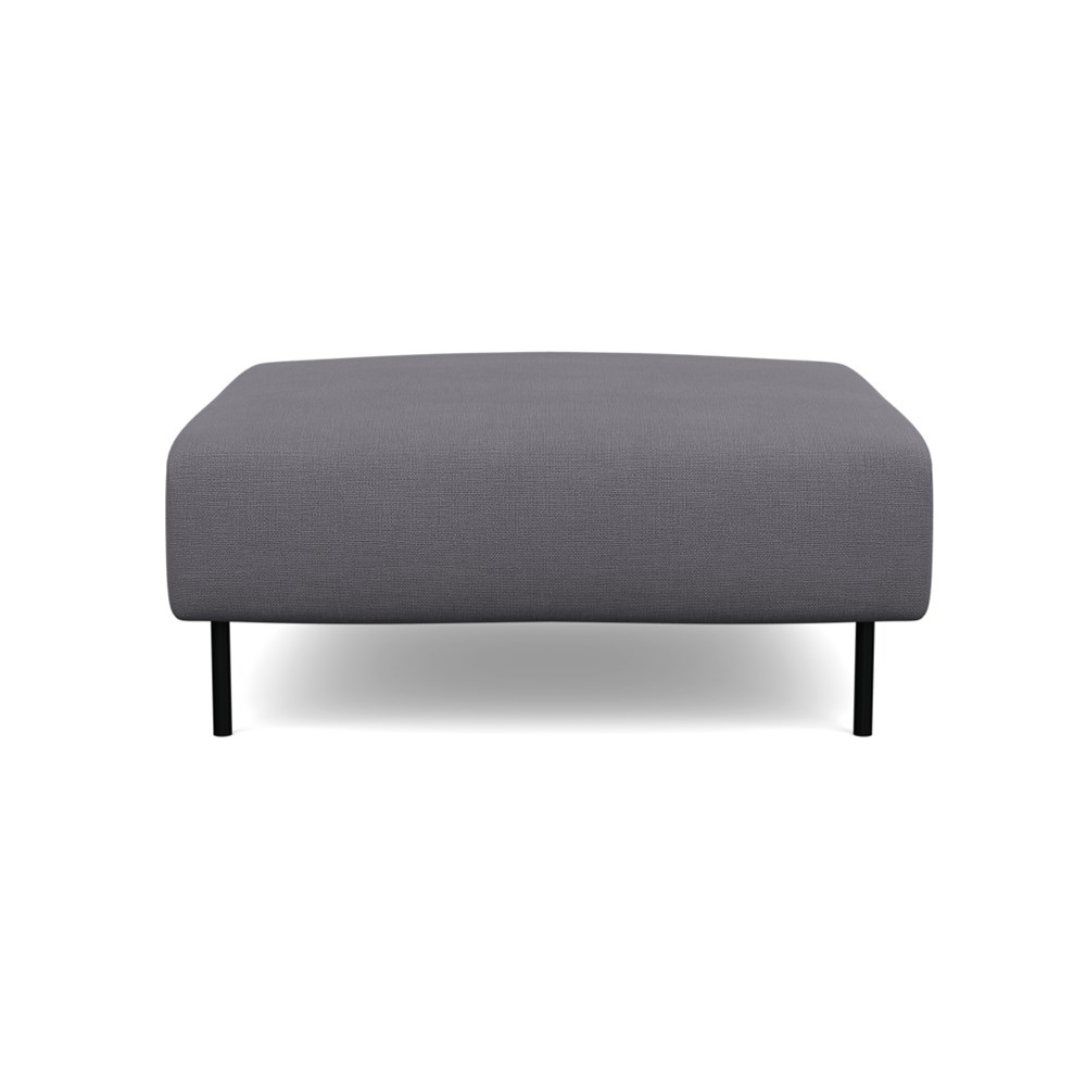 Heal's Luna Ottoman Tundra Texture Pewter Black Feet