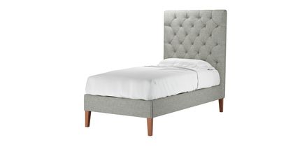 Rosalie 150cm Single Bed in Grey Marl Highland Tweed