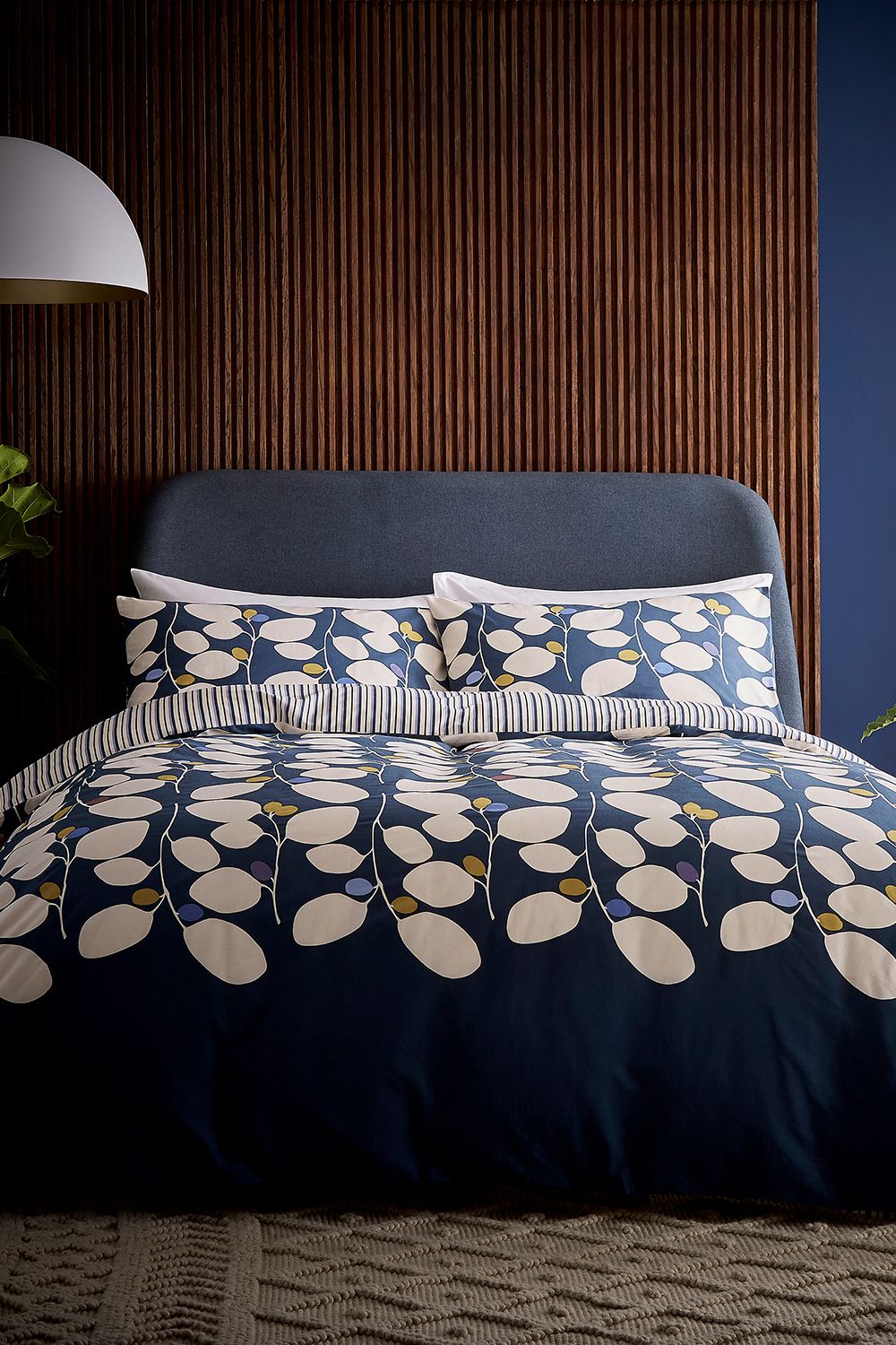 Helena Springfield 'Althea' Cotton Duvet Cover Set in Navy
