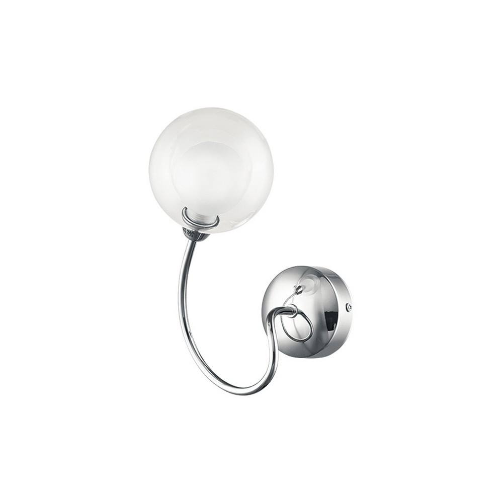 Netlighting BLOG Wall Lamp with Glass Shades Chrome 18x24x15cm in Grey