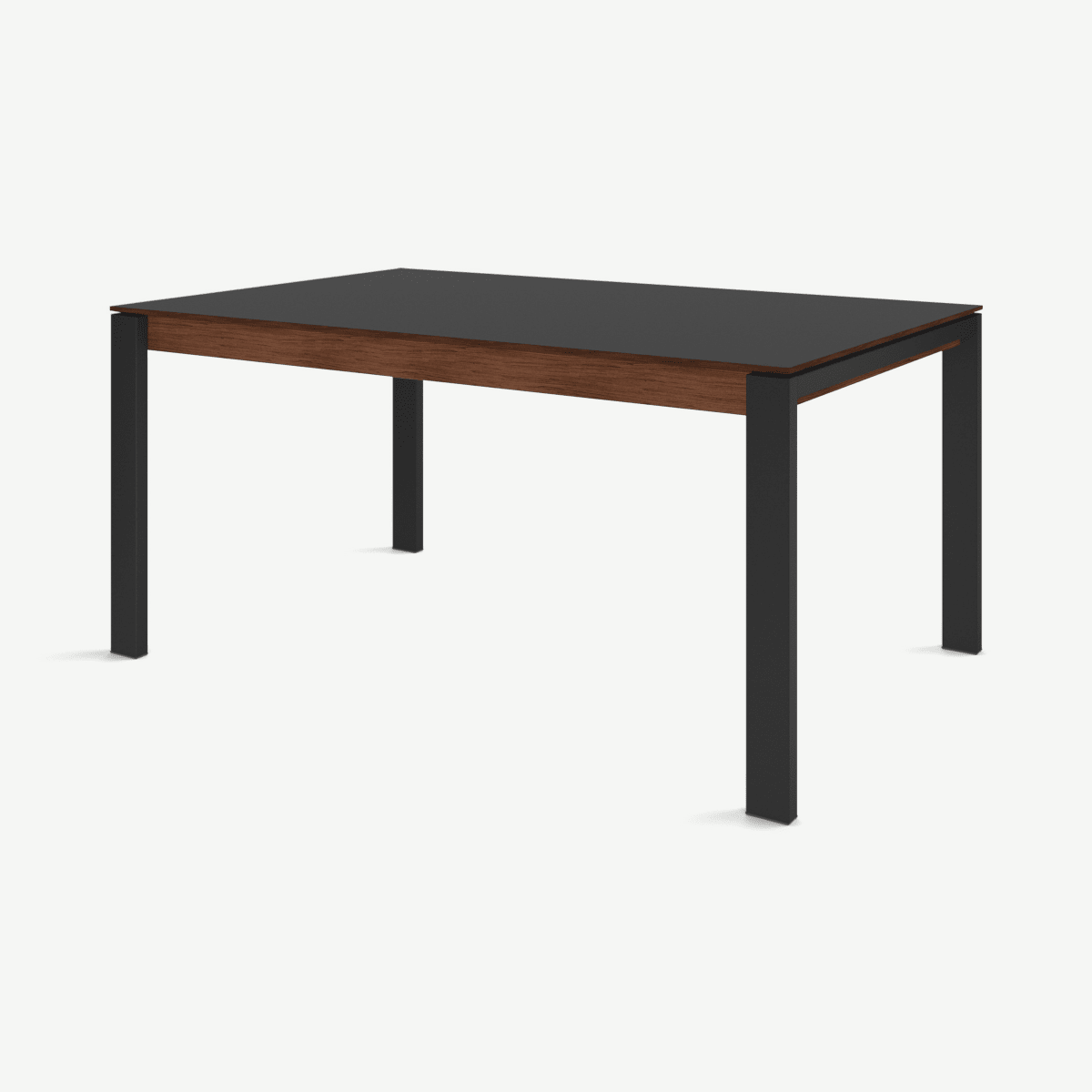 Corinna 6 Seat Dining Table, Grey HPL & Black