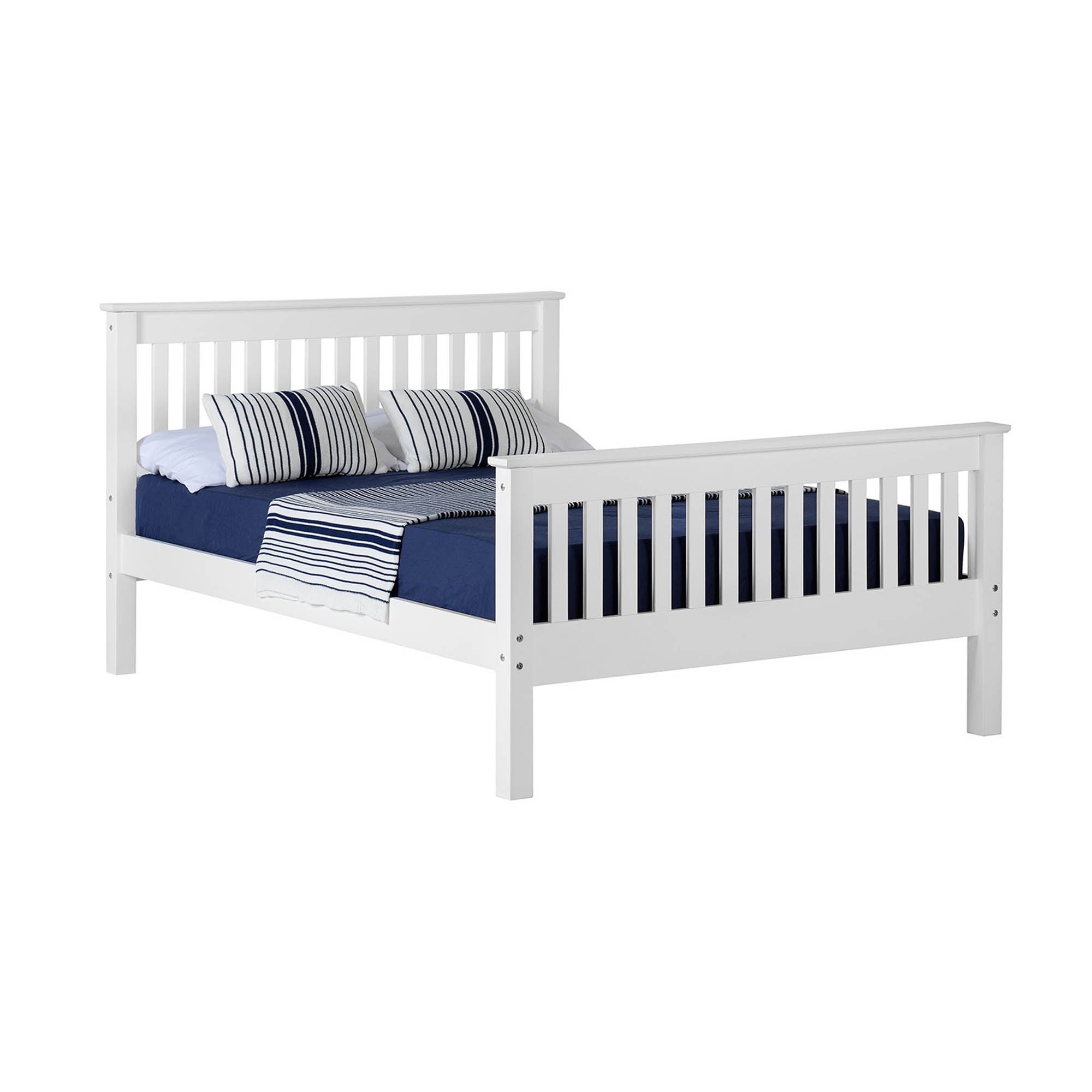 Monaco White High Foot End Bed Frame White