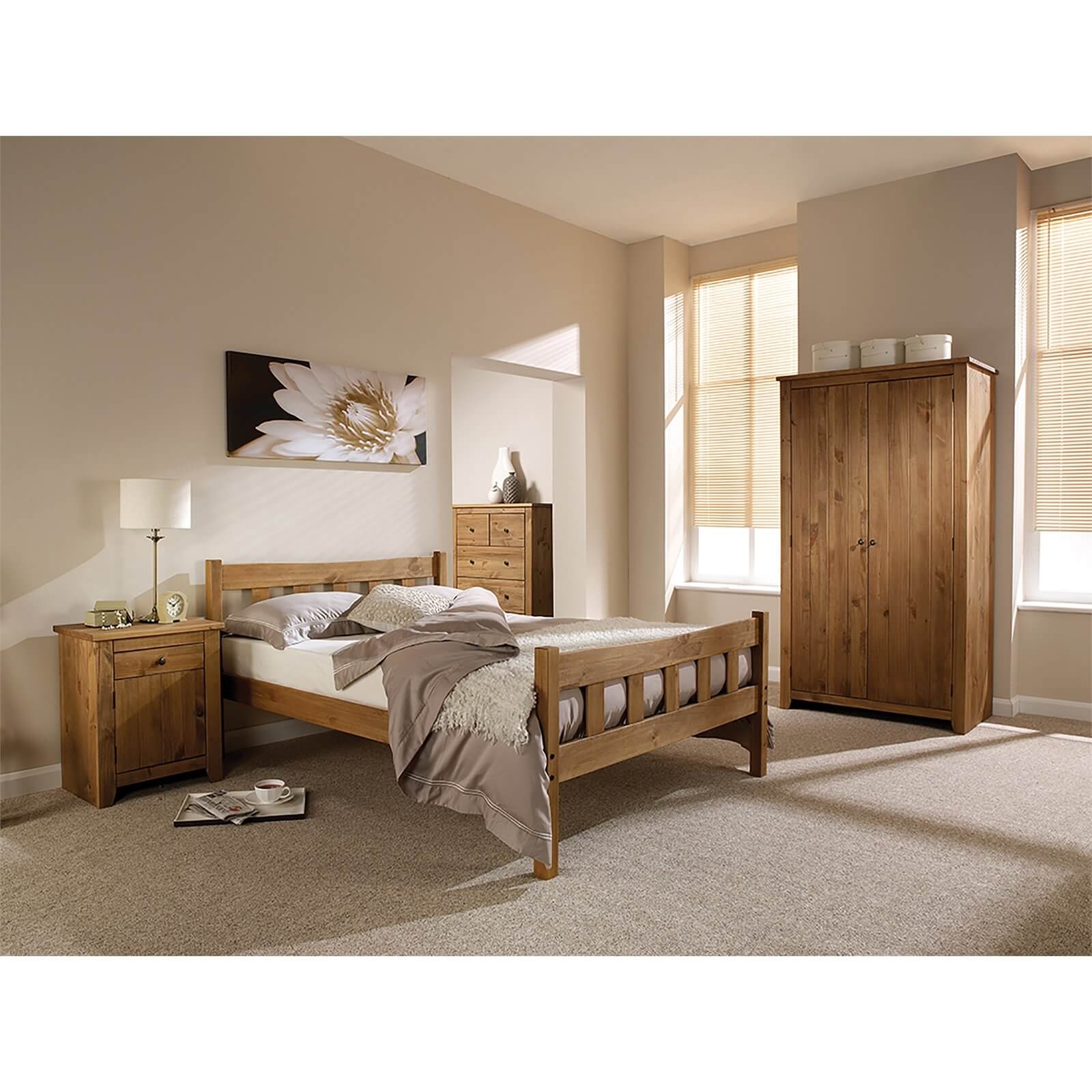 Pine Havana Double Bed