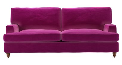 Isla 3 Seat Sofabed in Peony Cotton Matt Velvet - sofa.com