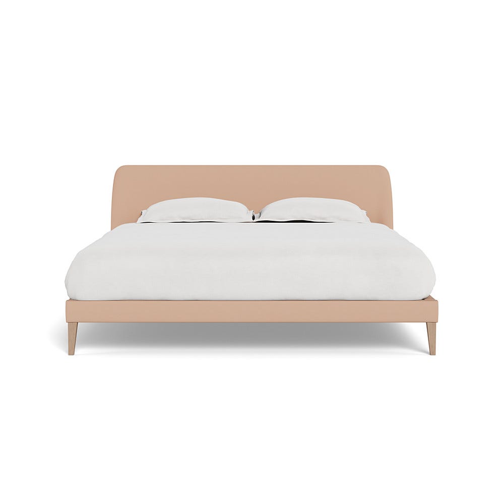 Heal's Wallis Bedstead Super King Capelo Linen-Cotton Rosedale Natural Oak Feet