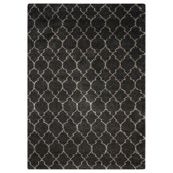 Amore 2 Rug In Charcoal - Jute Backing - 100% Polypropylene - 45mm Pile - W119 x 180cm