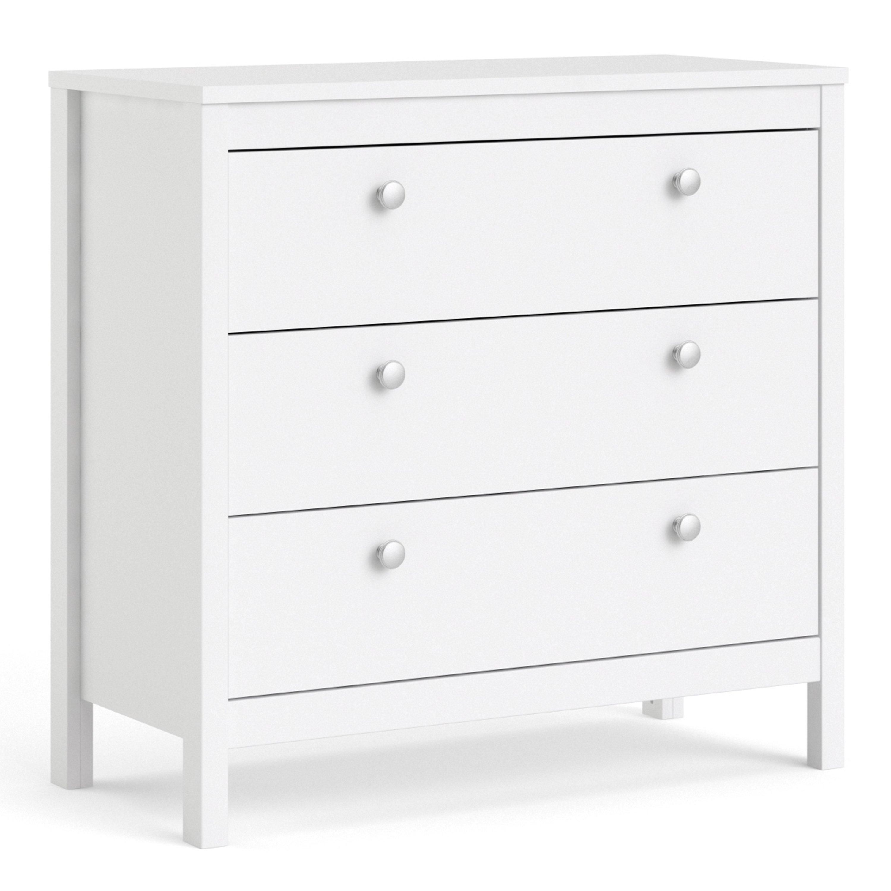 Furniture To Go Madrid Chest 3 Drawers in White