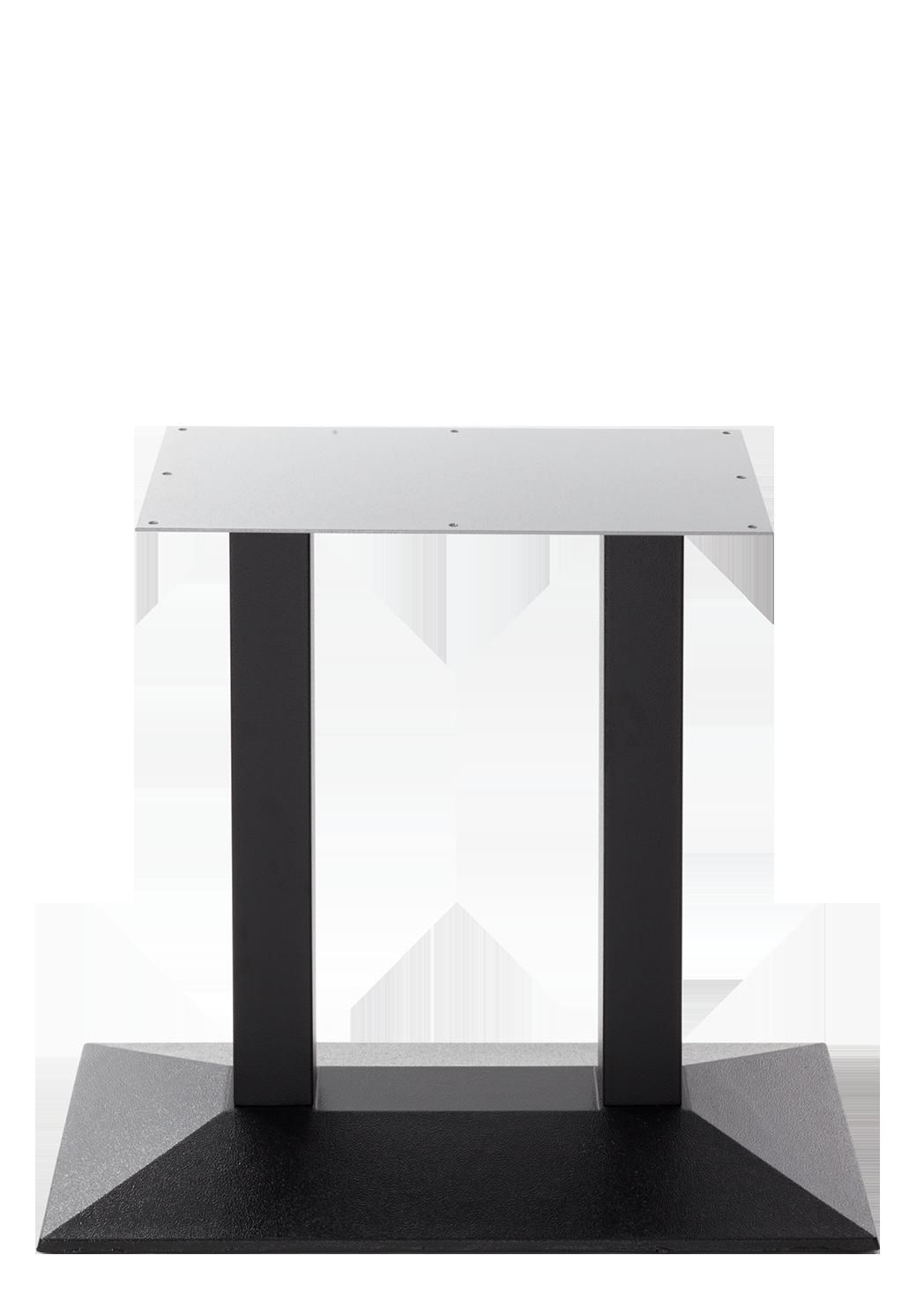 netfurniture Black Cast Iron Pyramid Table Base - Twin - Height - 730 mm