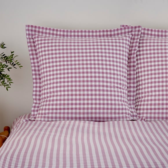 Portloe Gingham Woven 100% Cotton Continental Pillowcase