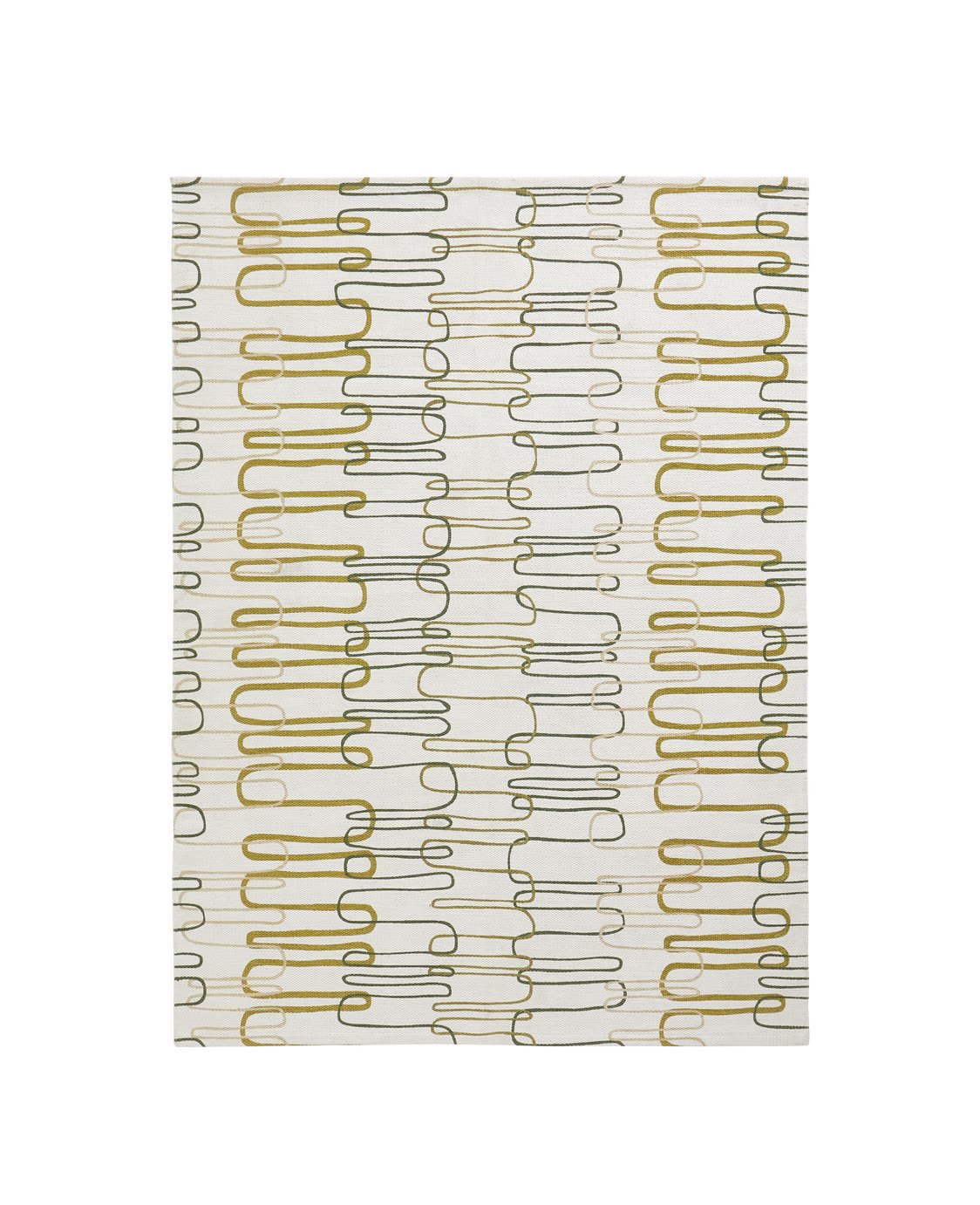 Habitat Squiggle Flatweave Cotton Rug - 120x160cm  - Cream