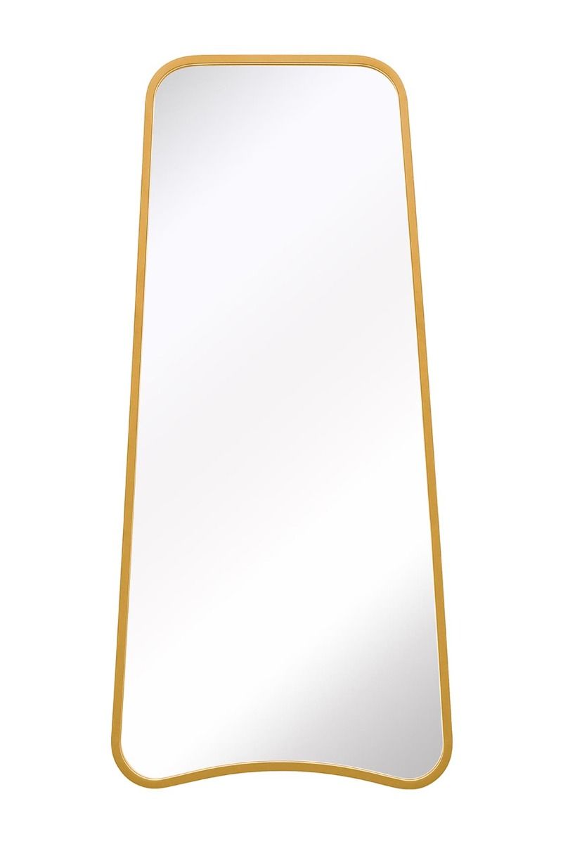 MirrorOutlet Gold Metal Trapezoid Shape Framed Wall Mirror (122CM X 58CM) 5
