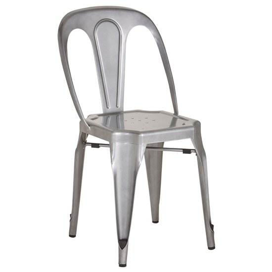 Dschubba Metal Dining Chair In Grey