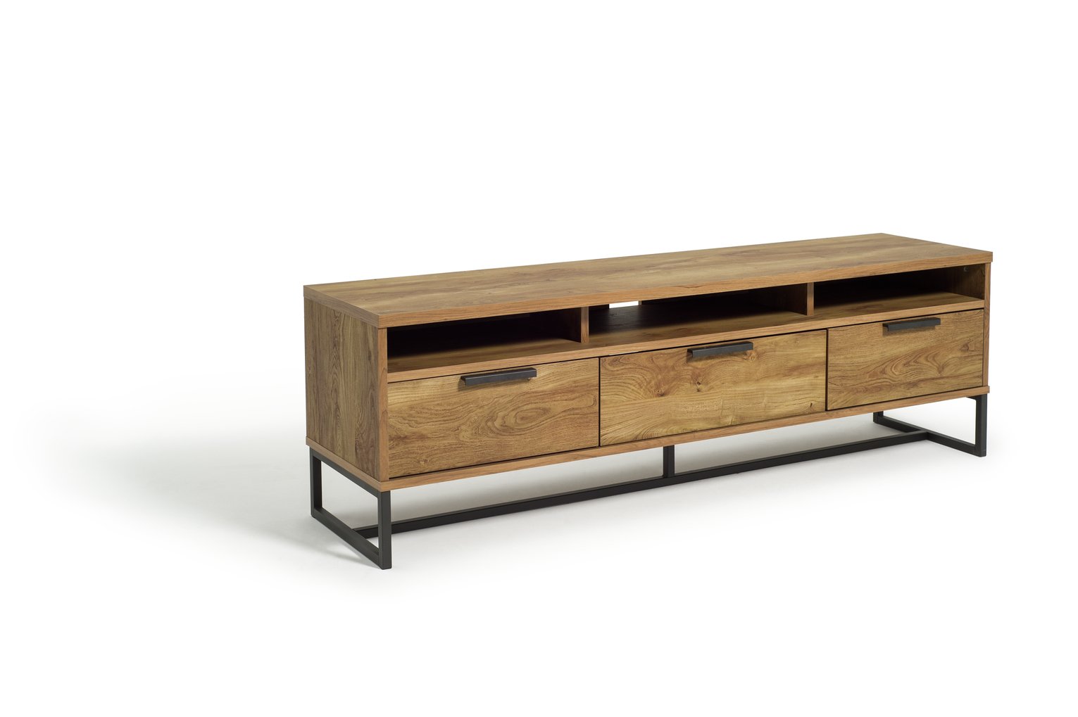 Habitat Nomad 3 Drawer Large TV Unit - Oak