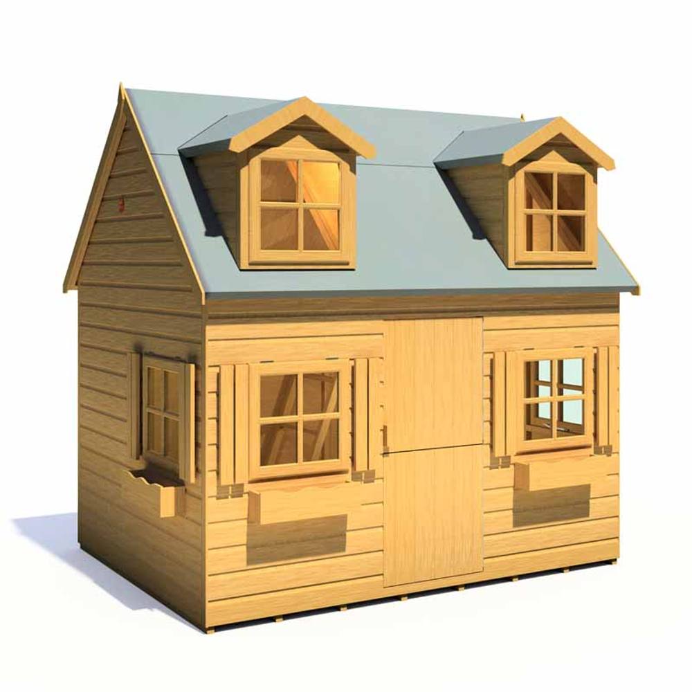 Shires Hatters House 8 x 6 Feet Little house - L250.4 x W198.6 x H249.6 cm in Light Brown 2