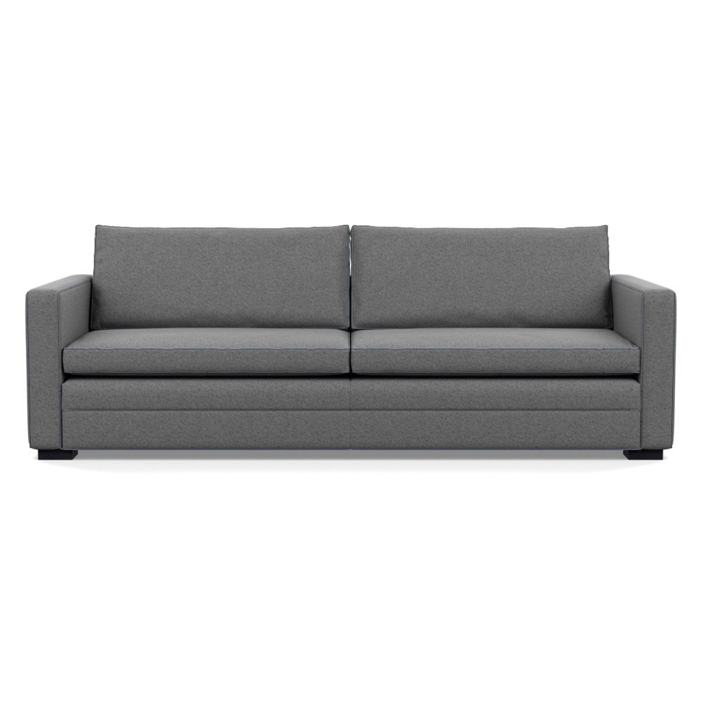 Heal's Palermo 5 Seater Sofa St Moritz Wool Light Grey 157 Black Feet