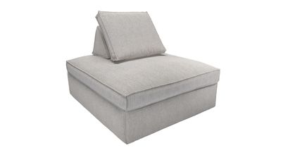 Harry Large Pouffe with bolster cushion in Rye Baylee Viscose Linen - sofa.com