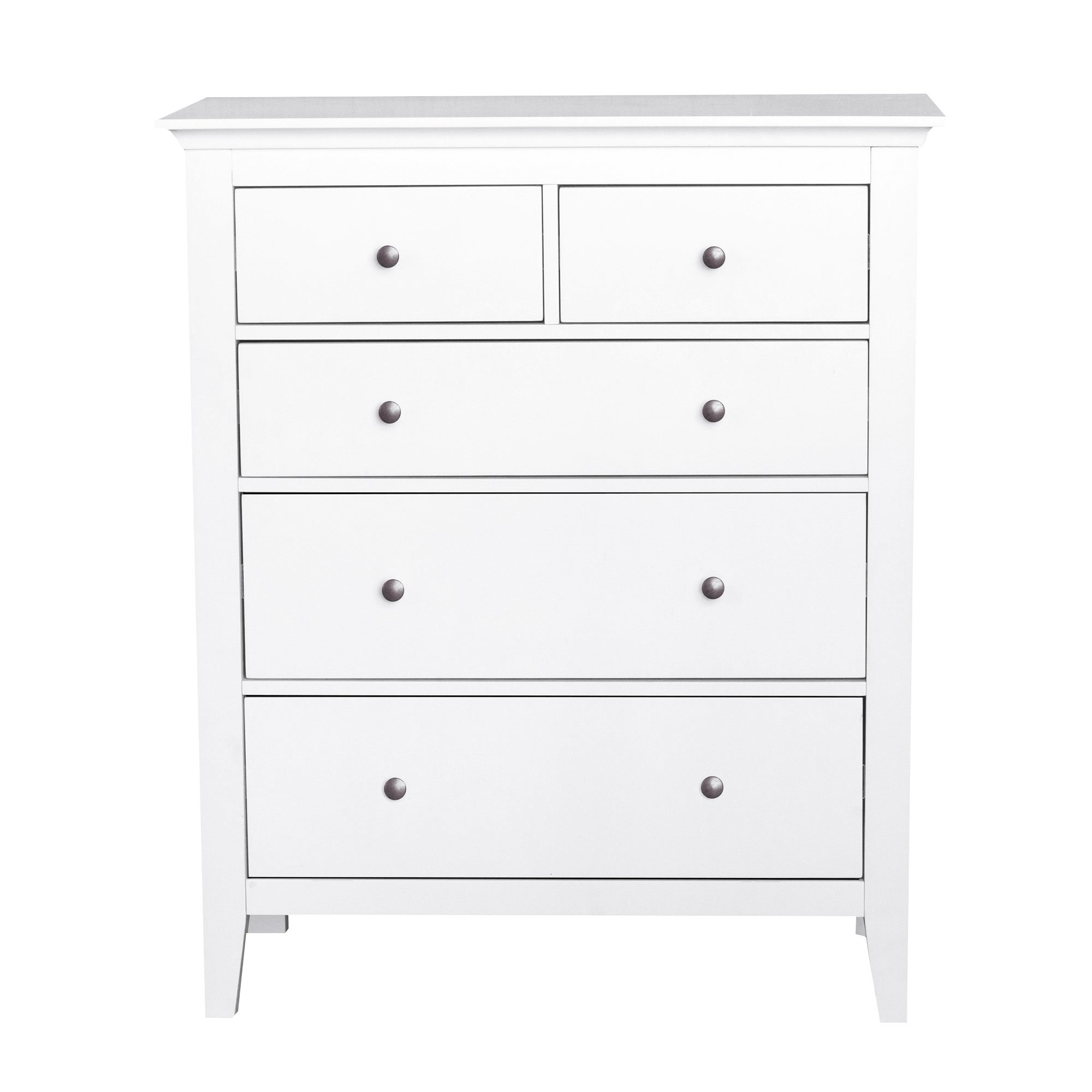 Lynton White 5 Drawer Chest White