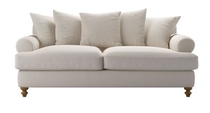 Teddy 3 Seat Sofa Bed in Taupe Brushed Linen Cotton - sofa.com
