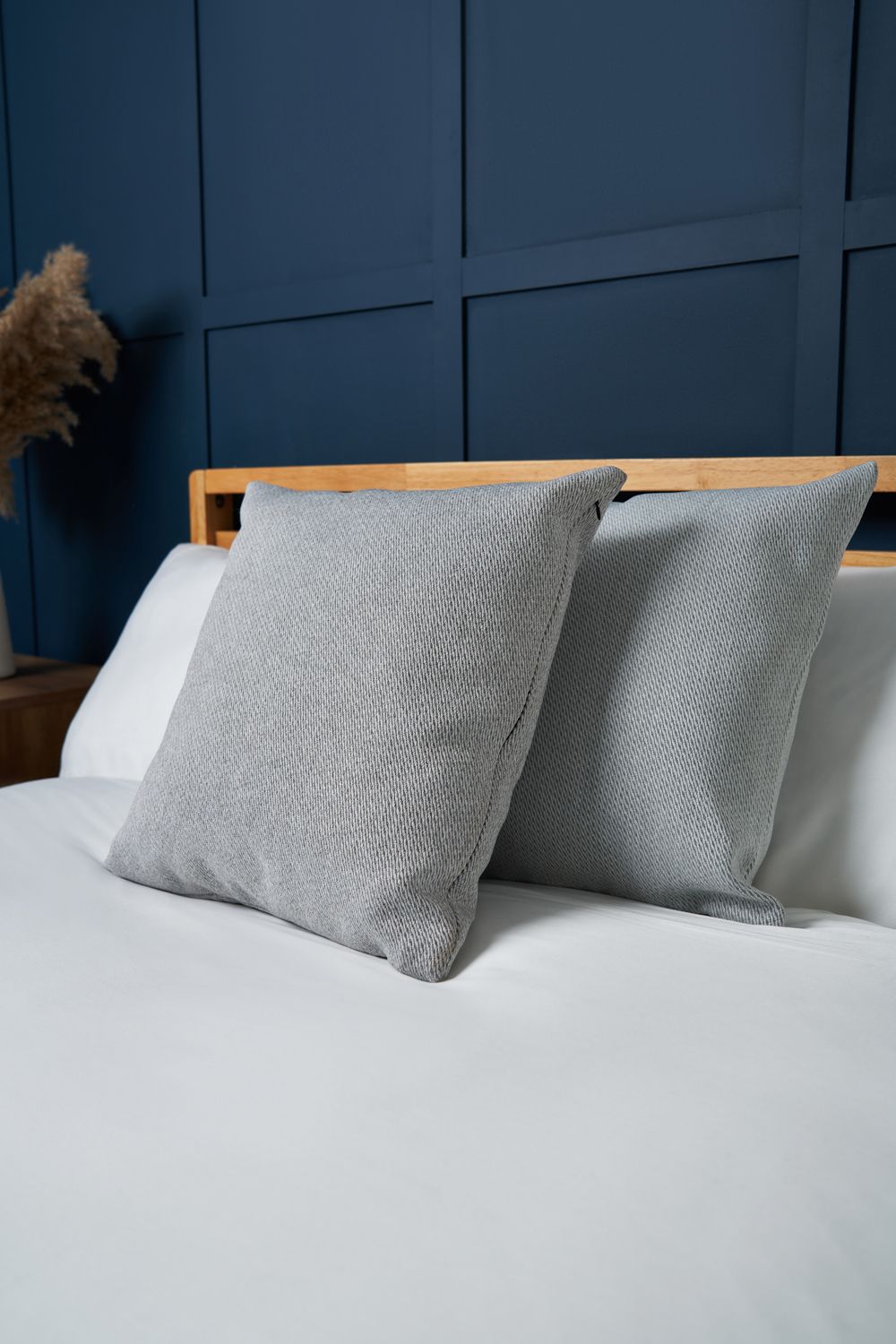 BHS Snow Fleece Cushion in Silver