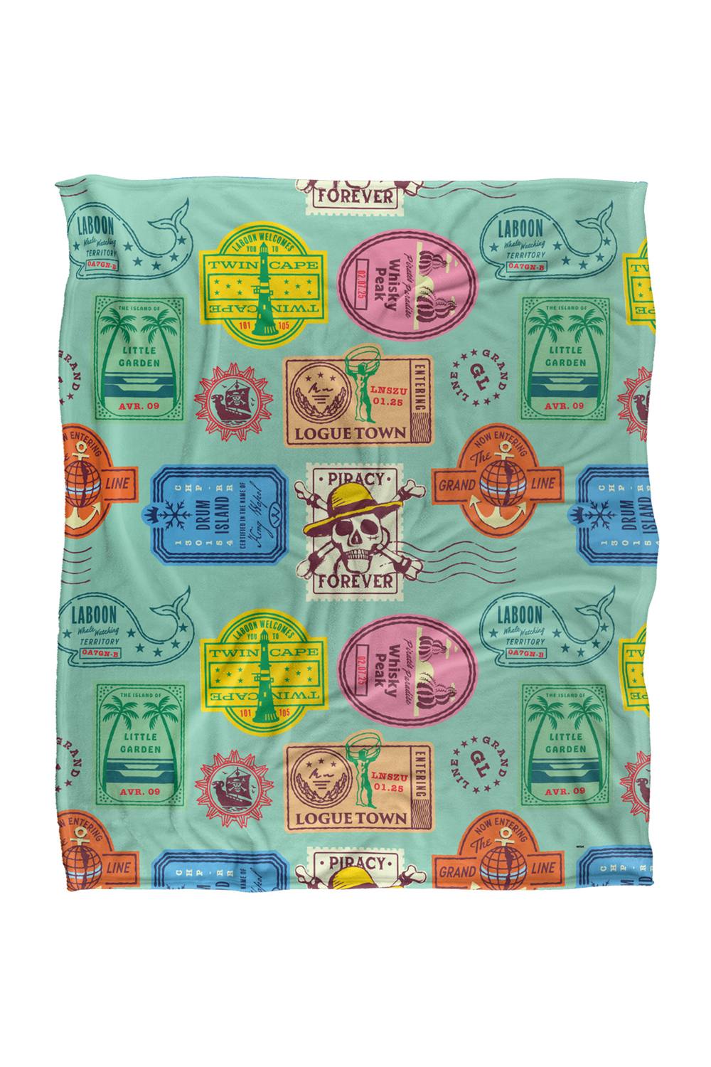 One Piece Straw Hat Crew Wanted Dead Or Alive Throw Blanket 152X127 Cm