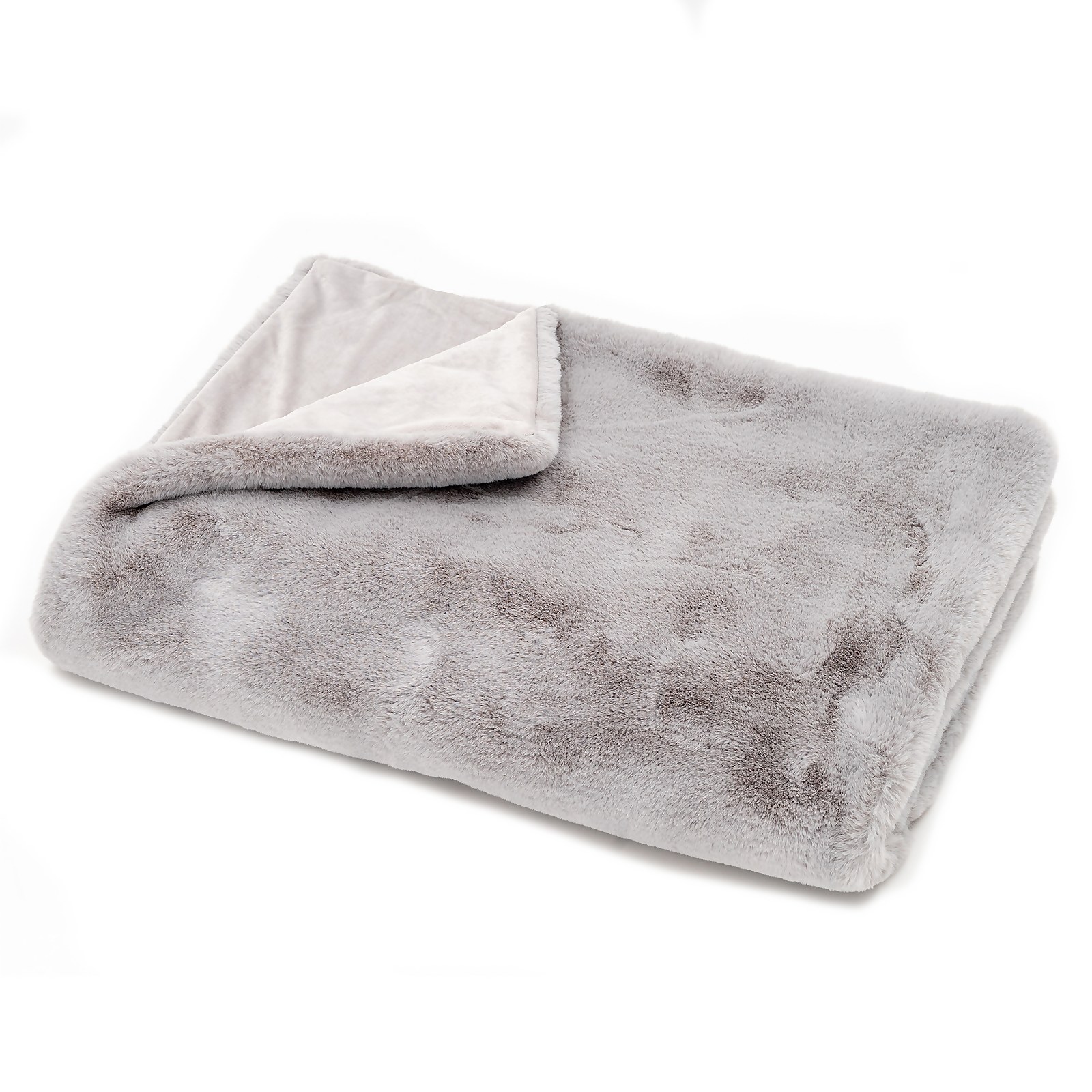 Faux Fur Rabbit Throw - 125x160cm - Vapour