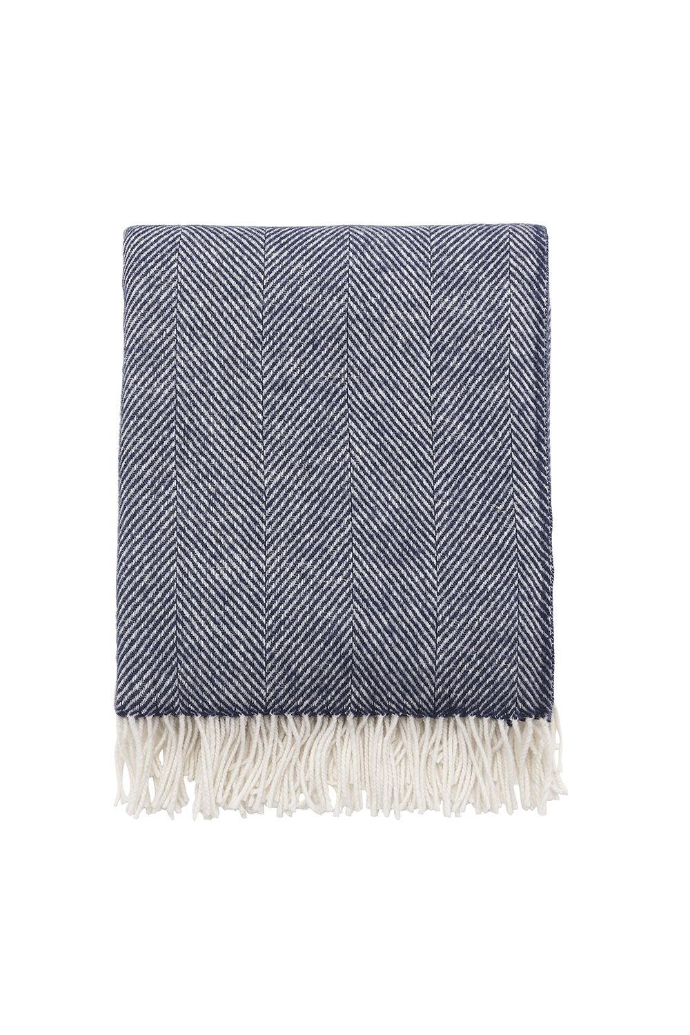 Murmur 'Ennis' Wool Throw in Navy