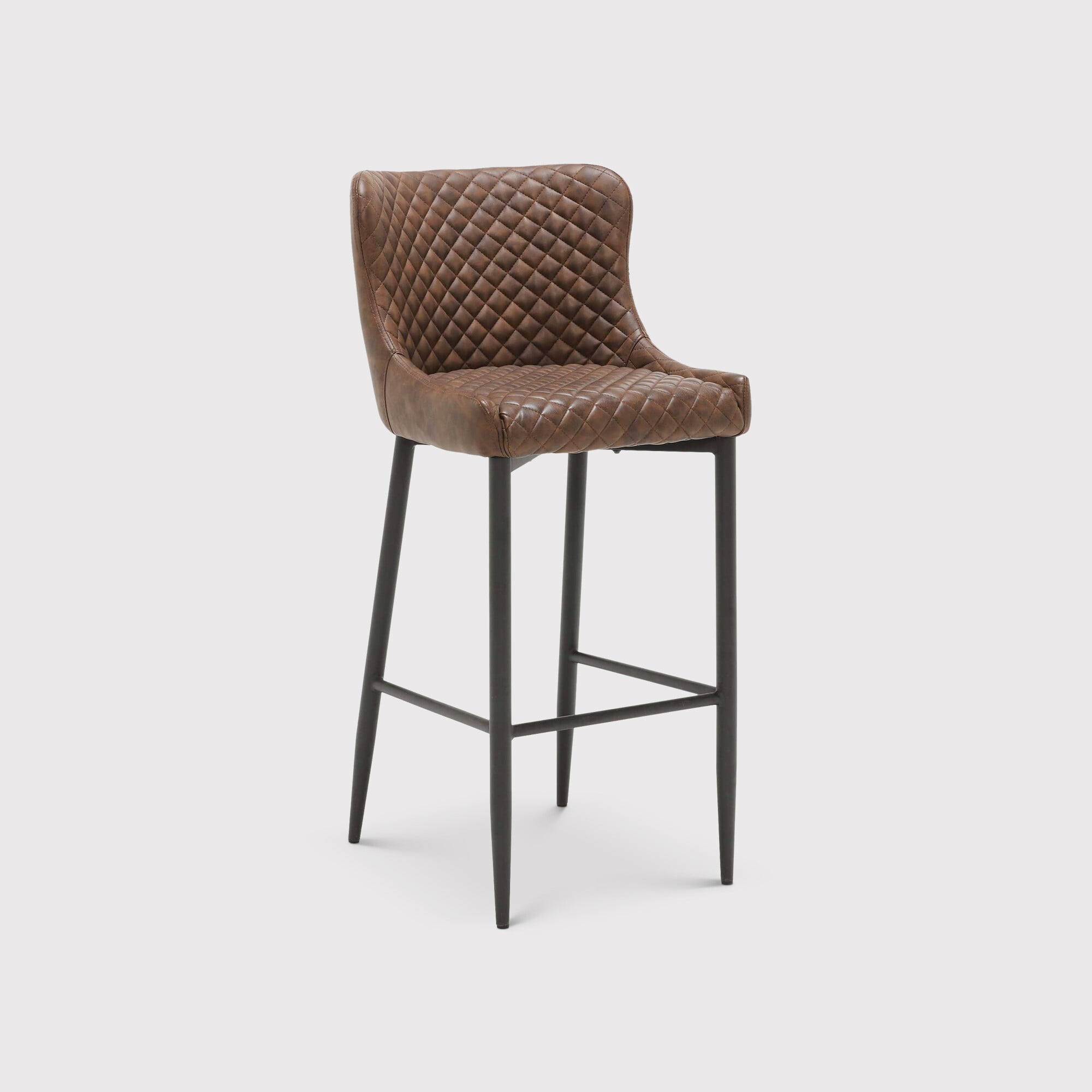 Rivington Barstool, Orange Velvet | Barker & Stonehouse