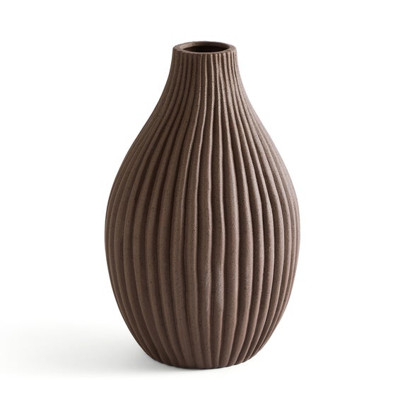 Ribbed Stone Bottle Vase 3