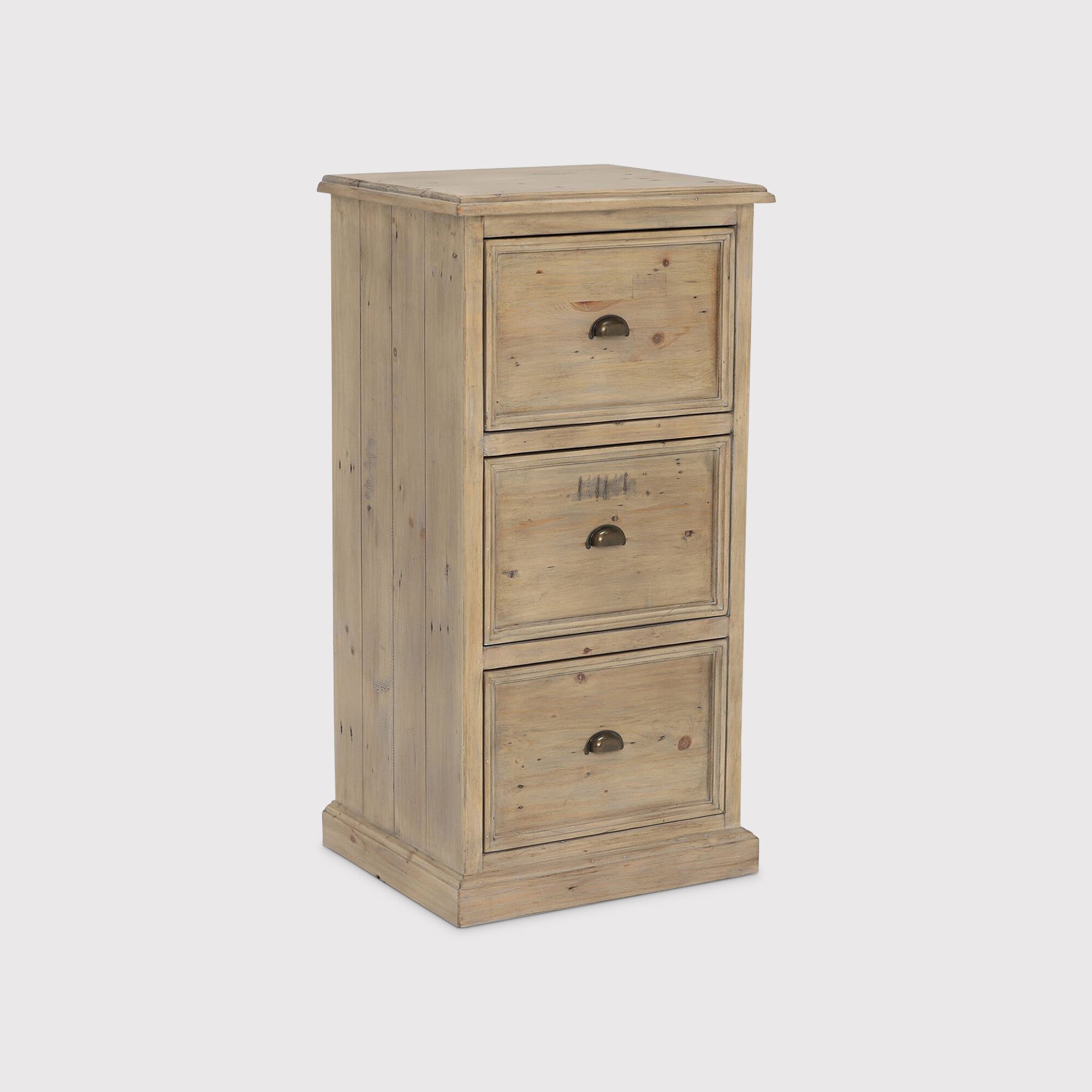 Verberie 3 Drawer Filing Cabinet, Neutral Wood | Barker & Stonehouse