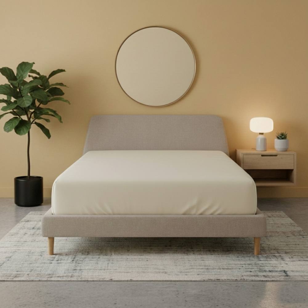 Snug City Flannelette Fitted Sheet Soft Brushed Cotton Bedding Warmth Comfort in Cream