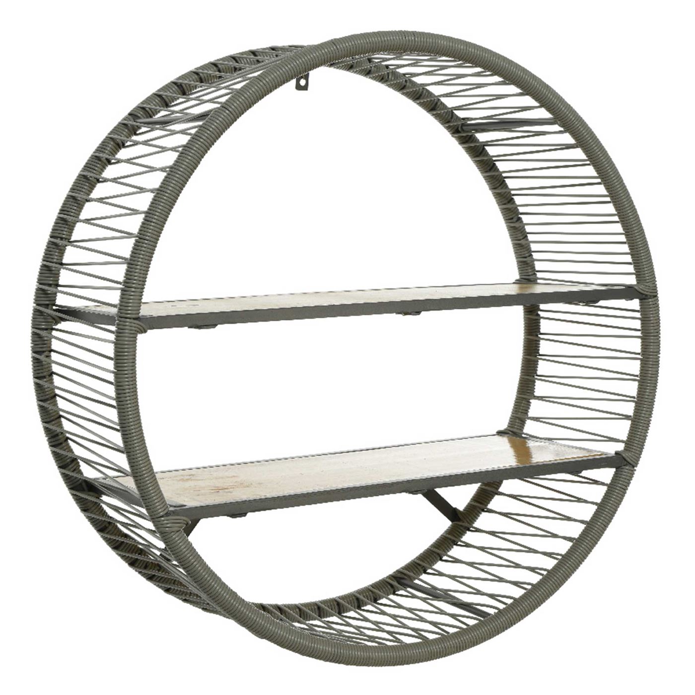 Round Outdoor Shelf, Grey