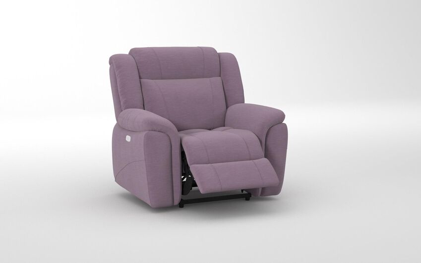 Purple Fabric Elland Power Recliner Chair