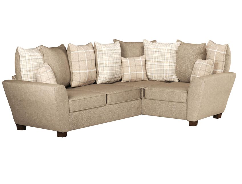 ScS Living Cream Theo Fabric 2 Corner 1 Scatter Back Sofa