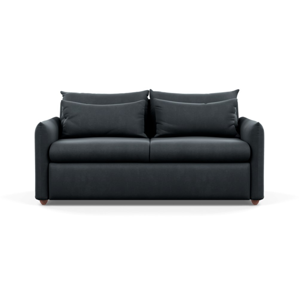 Heal's Pillow Sofa Bed Smart Velvet Grey Chestnut Stain Feet