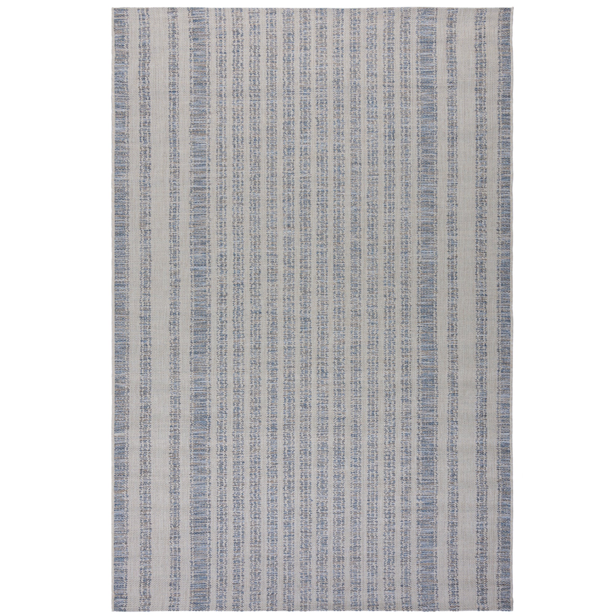 Stripe Indoor Outdoor Rug Grey, Blue and Brown