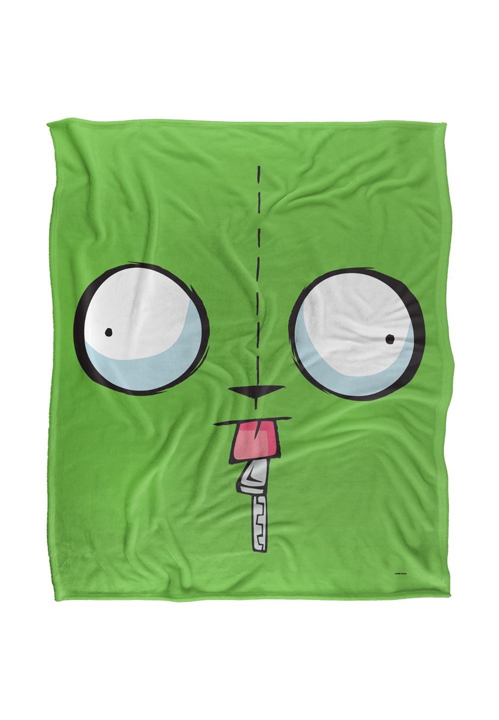 Nickelodeon Invader Zim Gir Face Silky Touch Super Soft Throw Blanket 152 X 127 cm in White