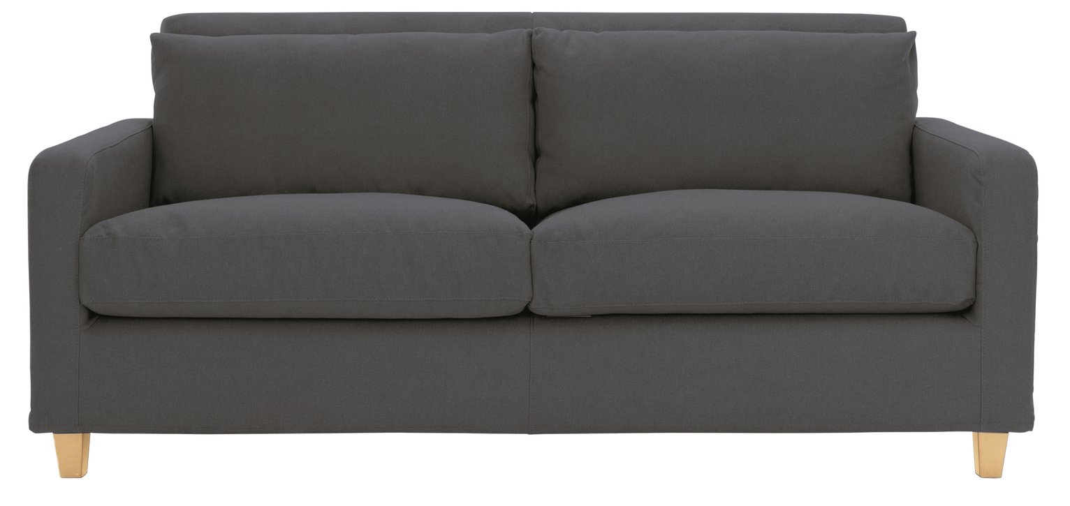 Habitat Chester 2 Seater Fabric Sofa - Charcoal