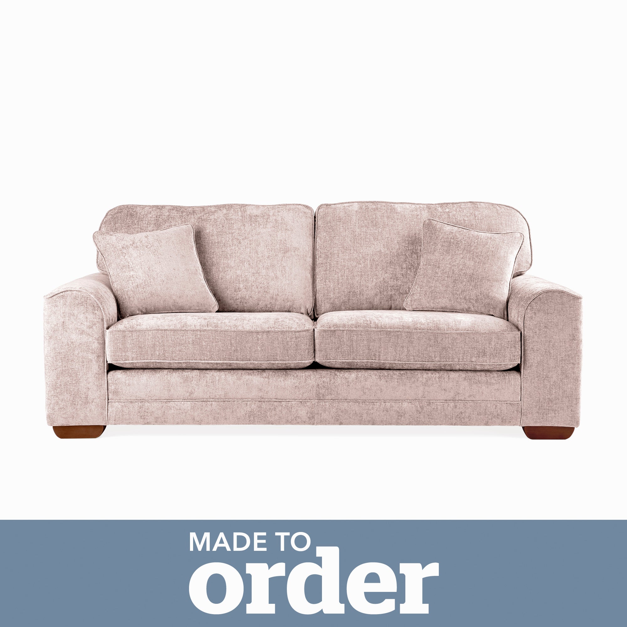 Morello 3 Seater Sofa Luxury Chenille Premium Chenille Rosewood